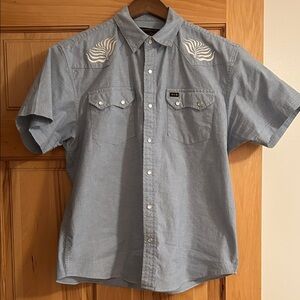 Howler Brothers Light Blue Embroidered Shirt